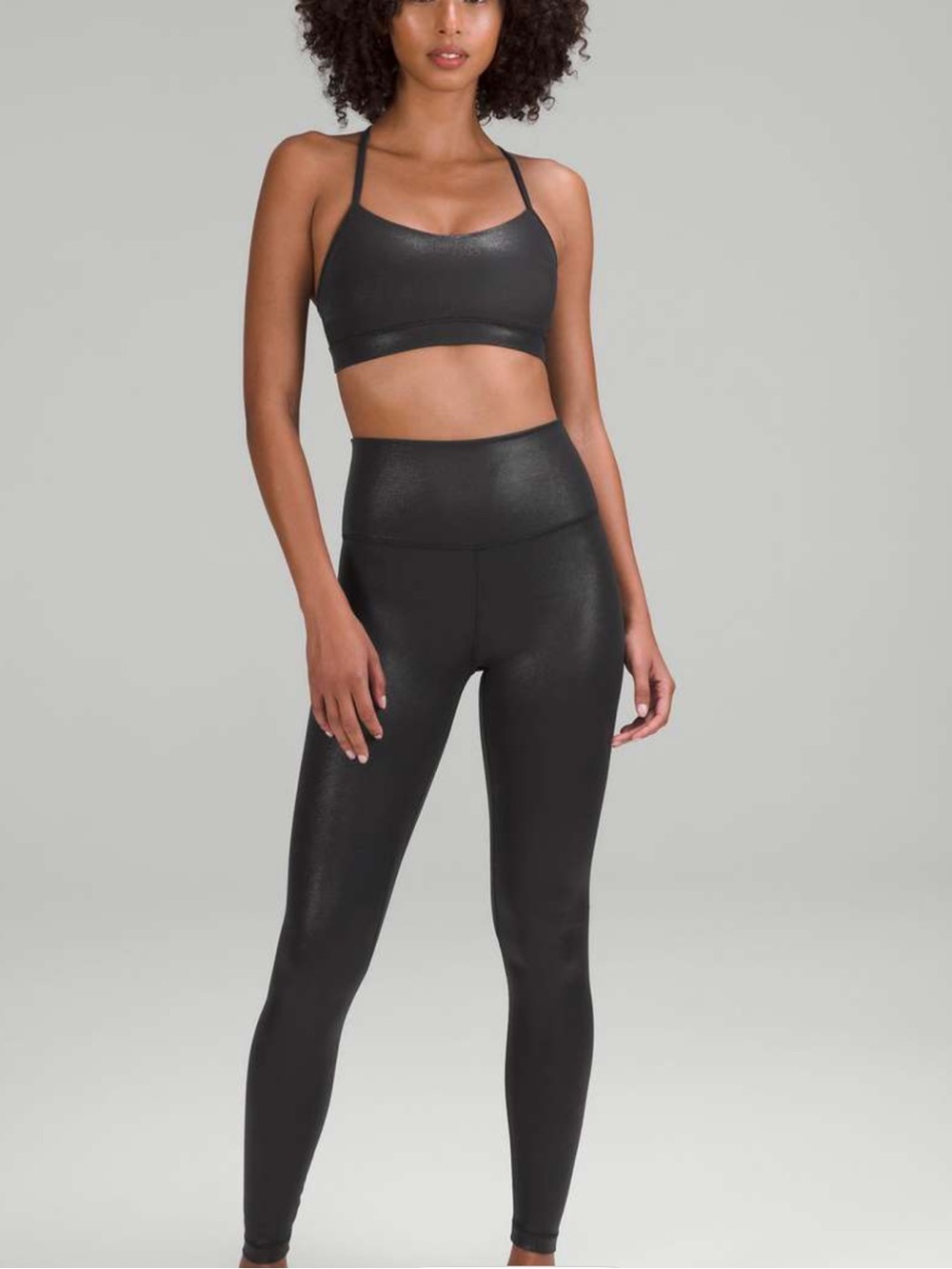 Lululemon Align High-Rise Pant 28" *Shine Women’s 14 Radiate Foil Print Black